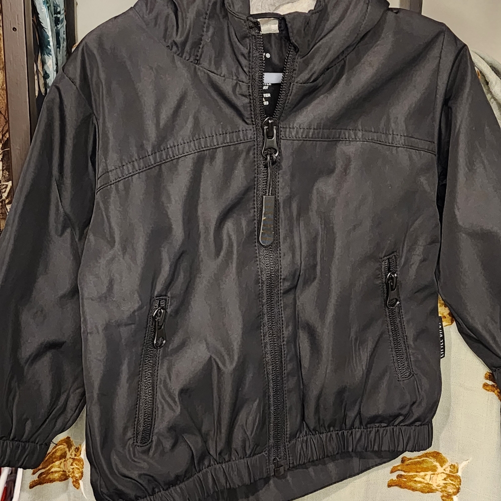 Little Bipsy Black Hooded Kids Rain Jacket